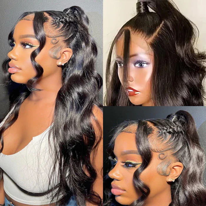 13x6 Full HD Invisible Lace Frontal Wigs Body Wave Human Hair Wigs Pre Plucked Natural Hairline - Image 10