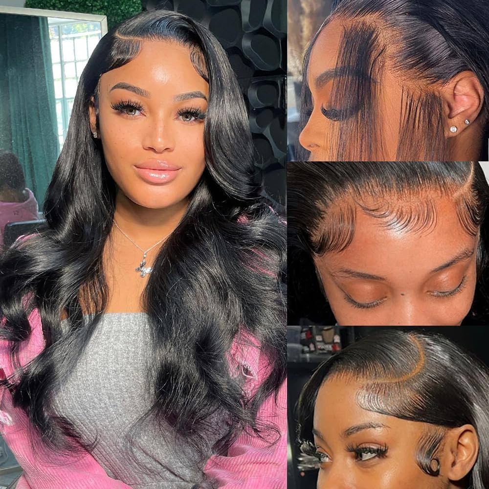 13x6 Full HD Invisible Lace Frontal Wigs Body Wave Human Hair Wigs Pre Plucked Natural Hairline - Image 7