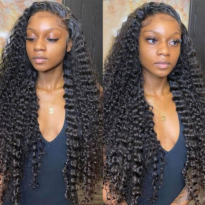 13x6 Full HD Lace Wigs Deep Wave Human Hair Parting Max Wigs Pre Plucked Natural Hairline - Image 6