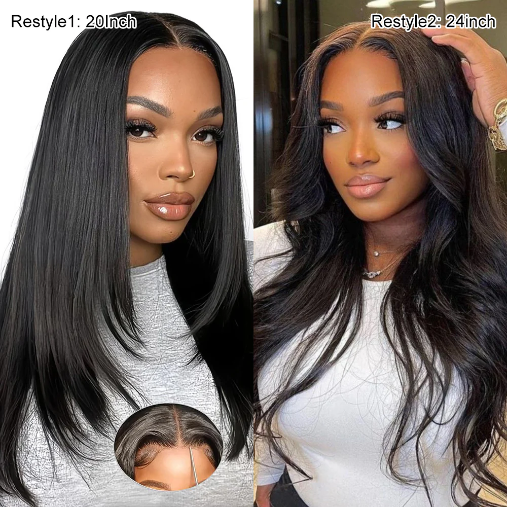 13X6 Pull Go Wig Straight Hair Transparent Lace Glueless Wigs Human Hair 180% 250% Density Flash Sale - Image 5