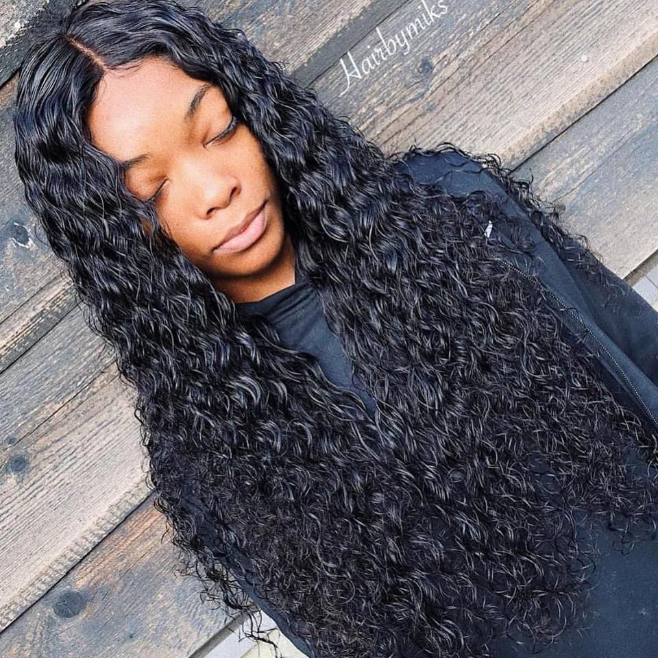 Water Wave 3 Bundles Hair Weft With 4x4 Lace Closure Virgin Human Hair - Image 3