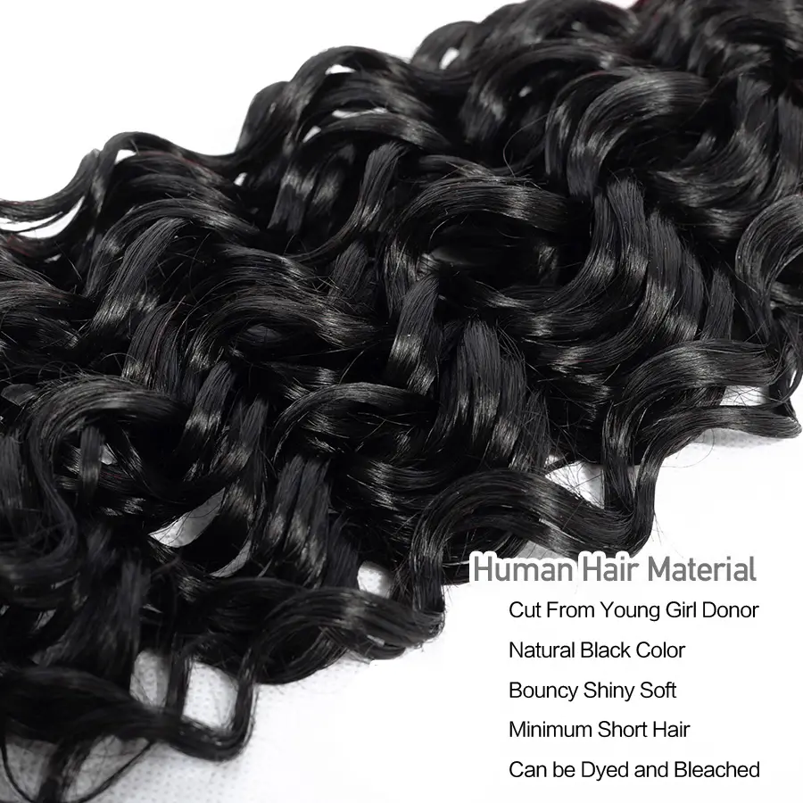 Water Wave 3 Bundles Hair Weft With 4x4 Lace Closure Virgin Human Hair - Image 5