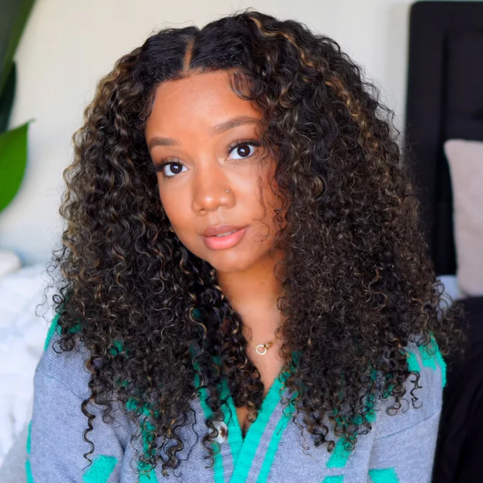 4C Curly Edges Jerry Curly Human Hair Wig M1B/27 Balayage Highlight Glueless Pre Plucked - Image 10