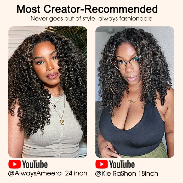 4C Curly Edges Jerry Curly Human Hair Wig M1B/27 Balayage Highlight Glueless Pre Plucked - Image 6