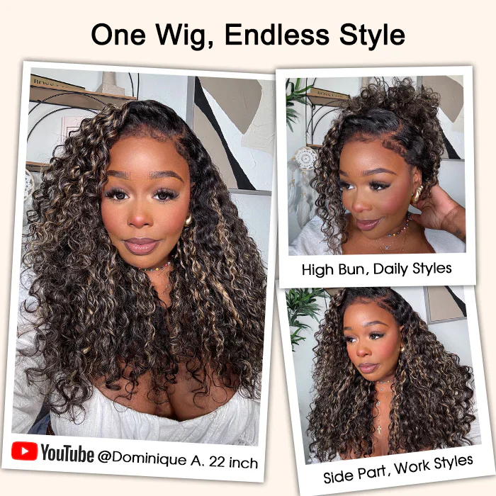 4C Curly Edges Jerry Curly Human Hair Wig M1B/27 Balayage Highlight Glueless Pre Plucked - Image 7
