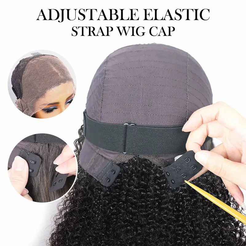 Pull Go Drawstring 8x5 Glueless  Wigs Curly Pre-Bleached Knots Human Hair Wigs - Image 7