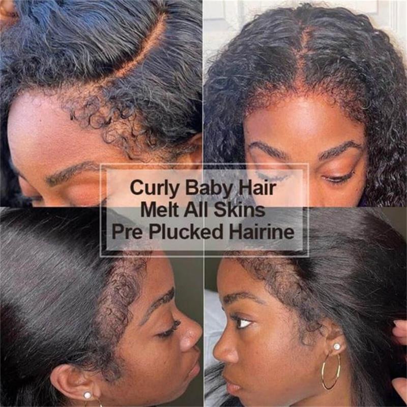 4C Edges Hairline Deep Wave 360 Lace Front Wig Glueless Lace Wig - Image 10
