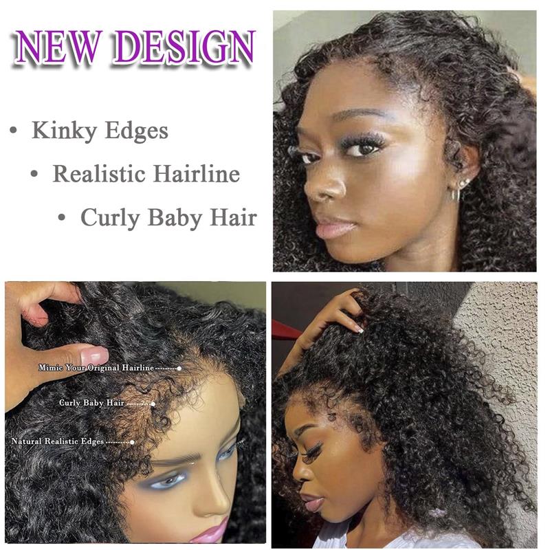 4C Edges Hairline Deep Wave 360 Lace Front Wig Glueless Lace Wig - Image 12
