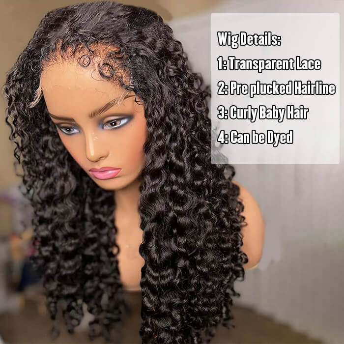 4C Edges Hairline Deep Wave 360 Lace Front Wig Glueless Lace Wig - Image 6