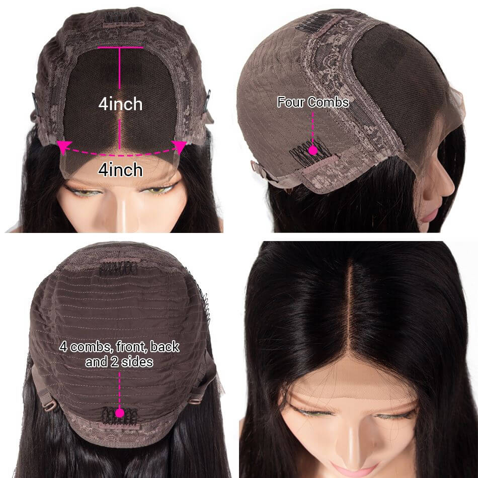 4x4 Undetectable Invisible Lace Closure Wig 12-30inch 100% Human Hair Wigs | Real HD Lace - Image 12