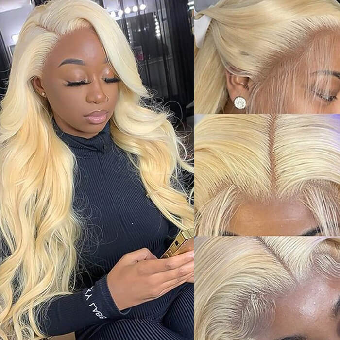613 Blonde 13x6 hd Lace Front Wig Human Hair Body Wave Wigs - Image 3