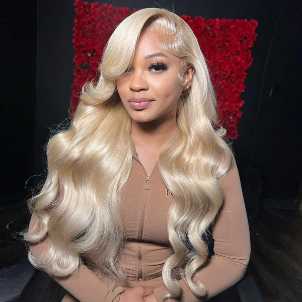 613 Blonde 13x6 hd Lace Front Wig Human Hair Body Wave Wigs - Image 4