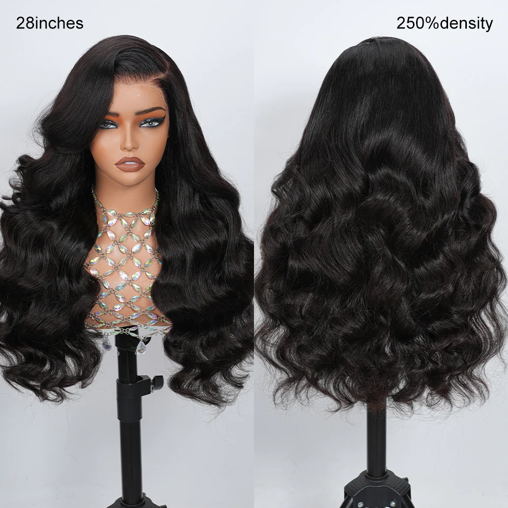 Pull & Go Glueless body Wave 13×6 Full Frontal HD Lace Wig Wear & Go Human Hair Wig - Image 5