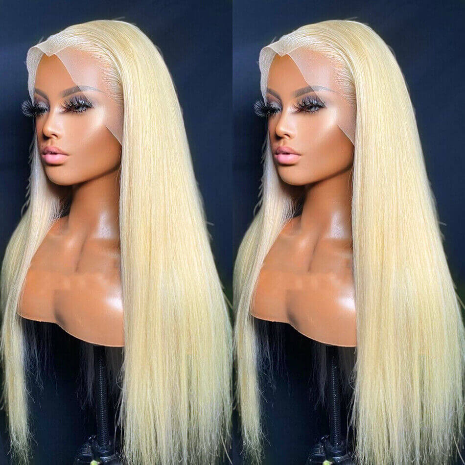 Blonde 613 Color 13x4 Invisible HD Lace Frontal Wig Straight & Body Wave Wigs For Sale - Image 5