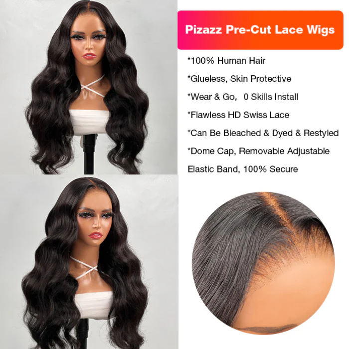 Pre-everything Body Wave 13×4 Glueless Hd Lace Wig 220% Density Pre-plucked Natural Hairline - Image 12
