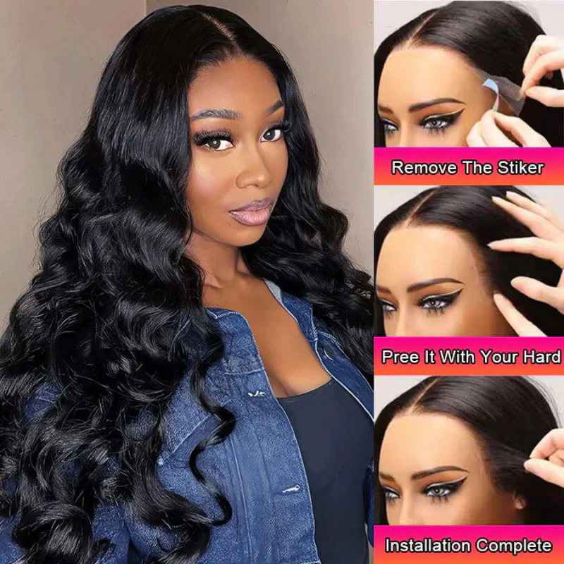 Pre-everything Body Wave 13×4 Glueless Hd Lace Wig 220% Density Pre-plucked Natural Hairline - Image 3