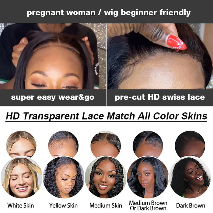Pre-everything Body Wave 13×4 Glueless Hd Lace Wig 220% Density Pre-plucked Natural Hairline - Image 5