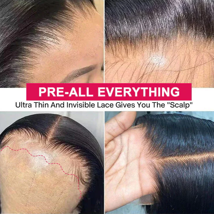 Pre-everything Body Wave 13×4 Glueless Hd Lace Wig 220% Density Pre-plucked Natural Hairline - Image 7