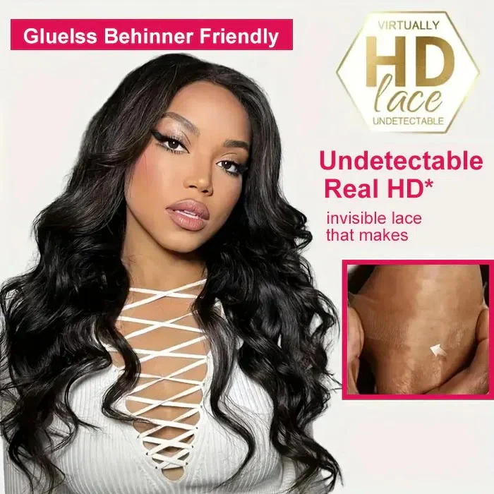 Pre-everything Body Wave 13×4 Glueless Hd Lace Wig 220% Density Pre-plucked Natural Hairline - Image 8