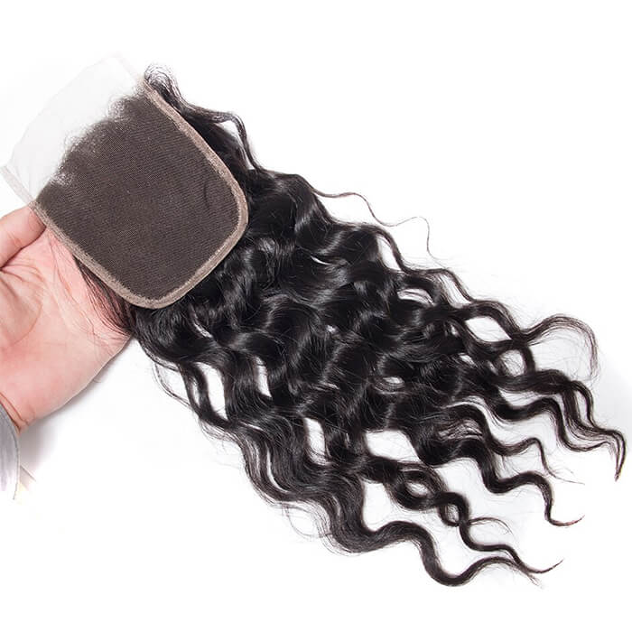 Brazilian Water Wave Human Hair 3/4 Bundles with 4x4 Swiss Lace Closure - Image 6