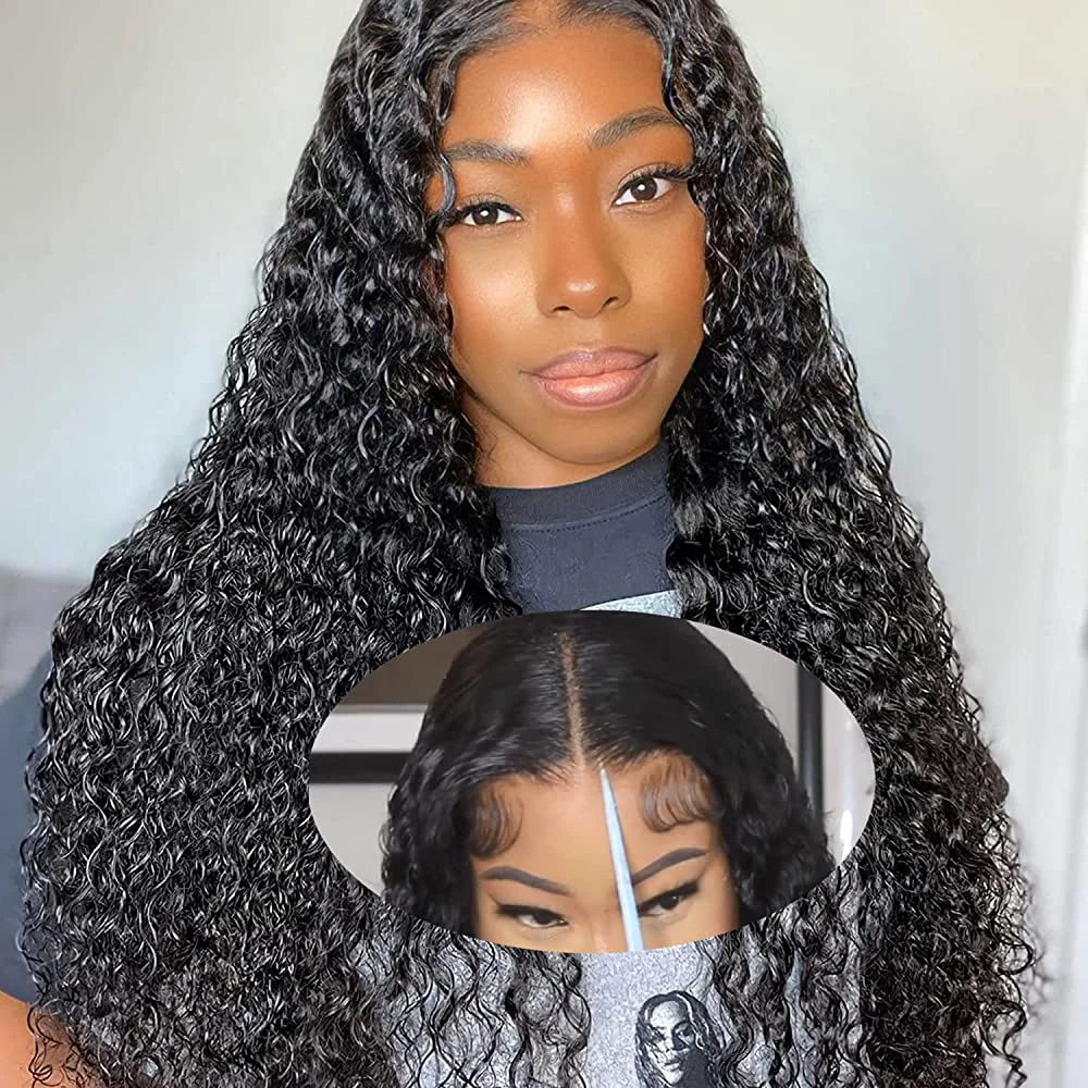 Curly Glueless Wig Wear Go Pre-Plucked 8x5 Pre Cut HD Lace Closure Human Hair Wigs - Image 3