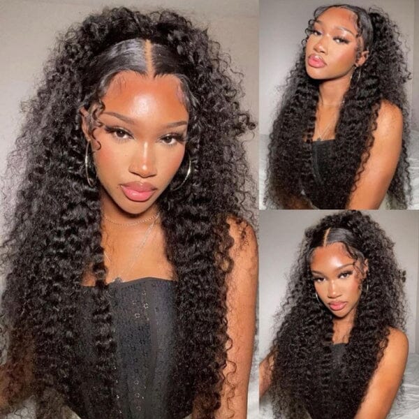 Full Jerry Curly Wig 4x4 HD Lace Closure Human Hair Wigs Beginner Friendly - Image 4
