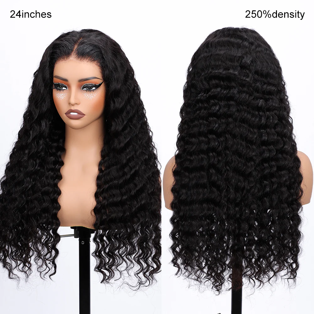 Pull & Go Glueless Wig 13×6 Deep Wave Wig Invisi-Drawstring Pre-Everything Human Hair Wig - Image 4
