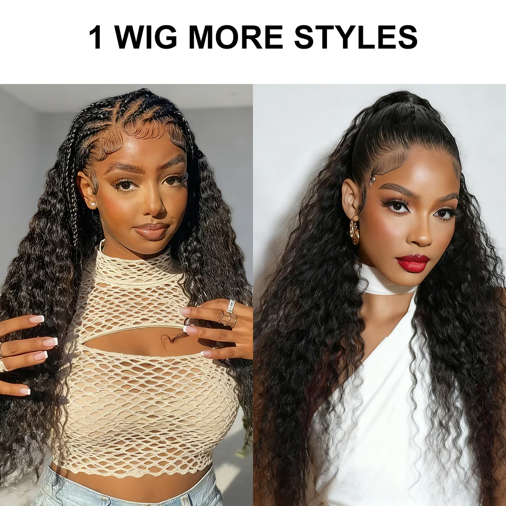 Pull & Go Glueless Wig 13×6 Deep Wave Wig Invisi-Drawstring Pre-Everything Human Hair Wig - Image 5