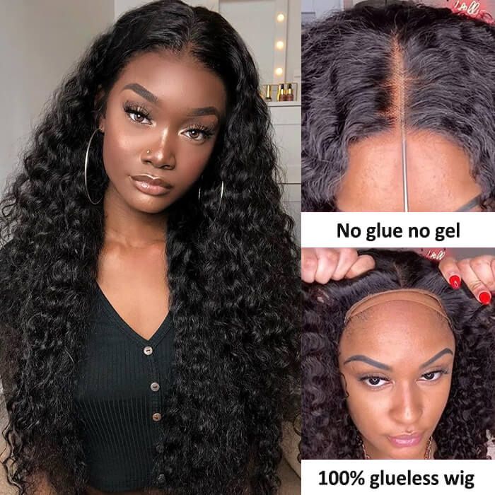 Deep Wave Glueless Wear And Go Wigs Pre Plucked 4x4 & 5x5 Pre Cut Lace Closure Wigs Beginner Friendly - Image 4