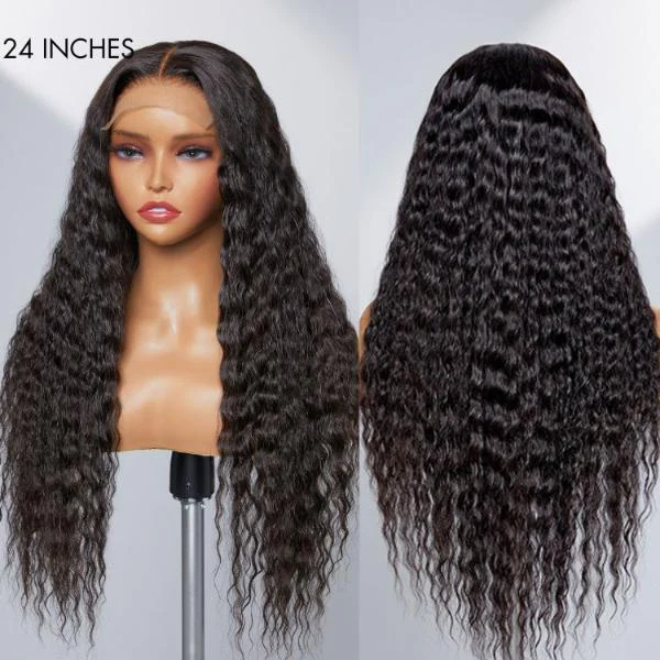 Flowy Bohemian Curls Wig Curly Glueless 5x5 Closure Lace Wig Pre-plucked Human Hair wigs - Image 4