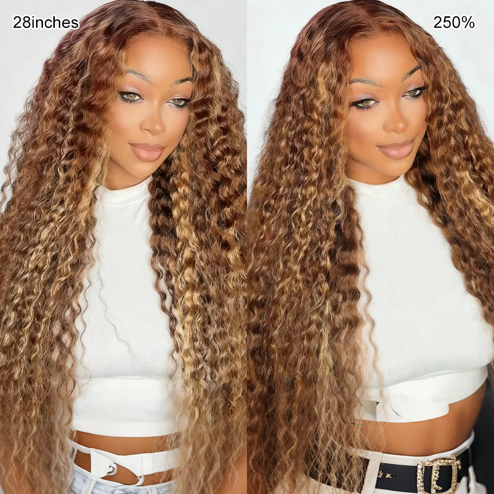 Pull & Go Glueless Wig 13x6 Highlight 4/27 Color Deep Wave Invisible Knots Natural Hairline - Image 3