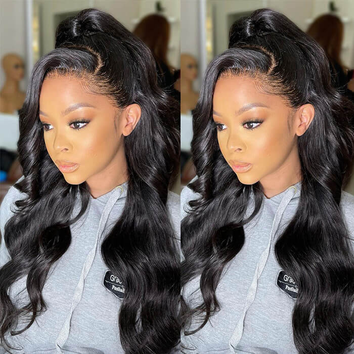Invisi-Drawstring 360 Wig Body Wave Virgin Human Hair Wigs HD Pre-plucked Breathable Lace Wig - Image 3