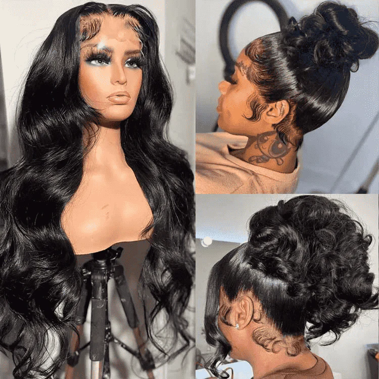 Invisi-Drawstring 360 Wig Body Wave Virgin Human Hair Wigs HD Pre-plucked Breathable Lace Wig - Image 4