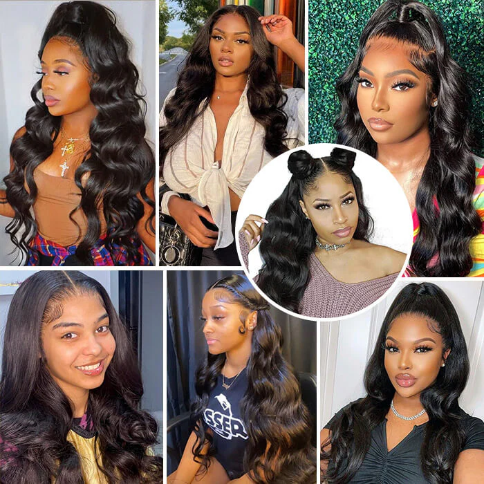 Invisi-Drawstring 360 Wig Body Wave Virgin Human Hair Wigs HD Pre-plucked Breathable Lace Wig - Image 6