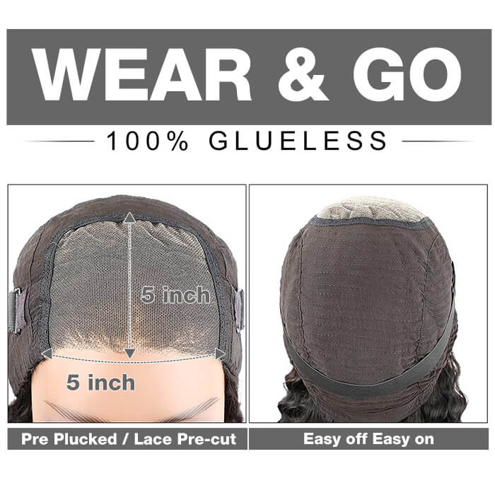 Curly Wig Wear & Go Glueless Wigs Pre Cut 5x5 HD Lace Closure Human Hair Wigs Beginner Friendly - Image 7