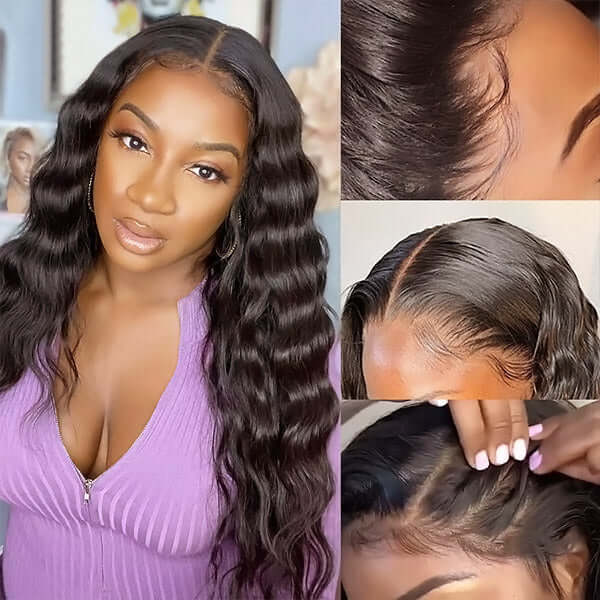 Loose Deep Wave 360 HD Invisible Lace Frontal Human Hair Wigs with Pre Plucked Hairline - Image 12