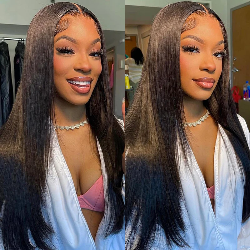 Pizazz Straight 13x4 Pre Everything Lace Frontal Human Hair Wigs Glueless Wear And Go Wigs For Beginners - Image 4