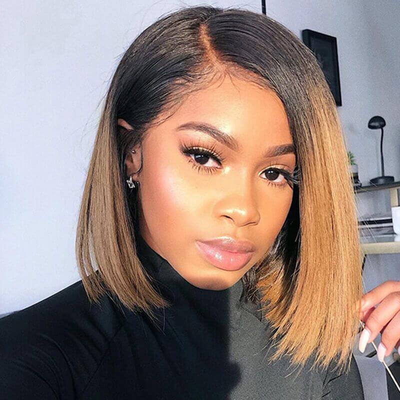 Ombre 1b 30/99J/27 Short Bob Wigs 13x4/4x4 HD Lace Human Hair Bob Wig For Women - Image 3