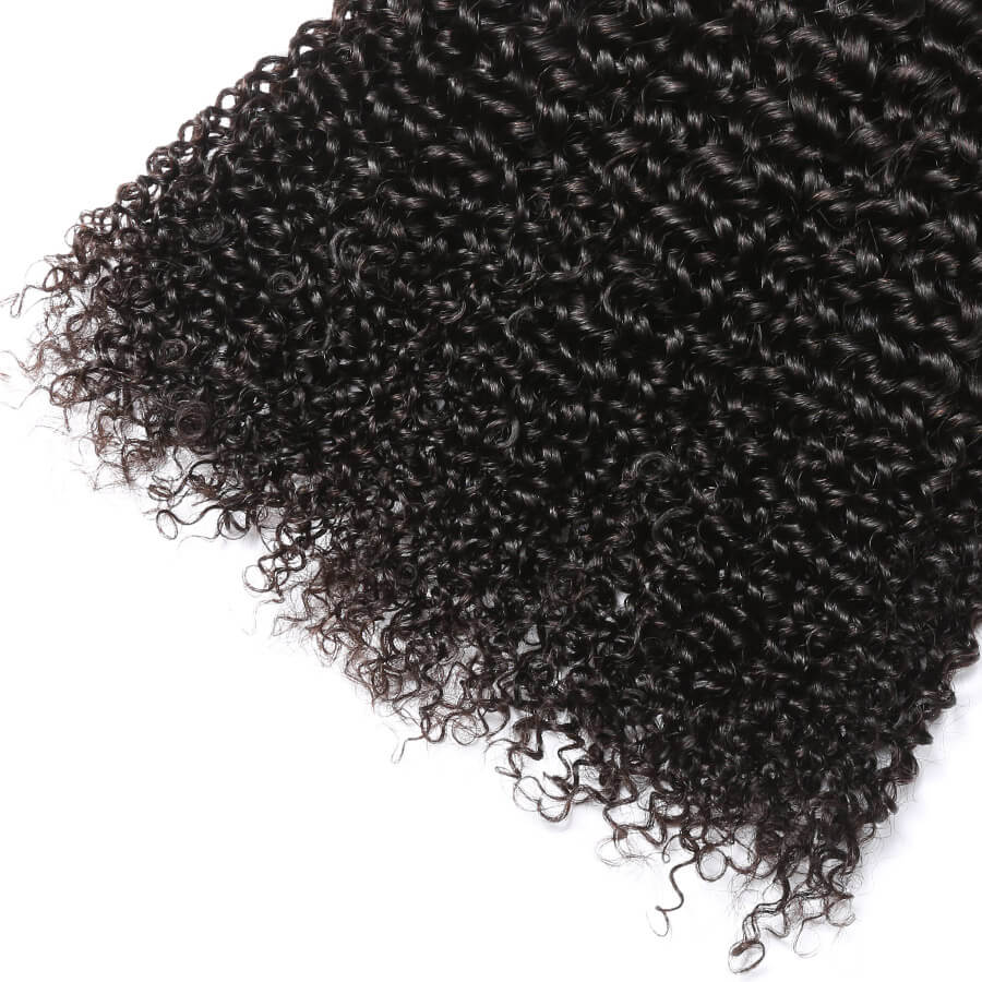 Peruvian 100% Human Hair Virgin Curly Hair 3/4 Bundles with 4*4 Lace Closure On Sale - Image 4