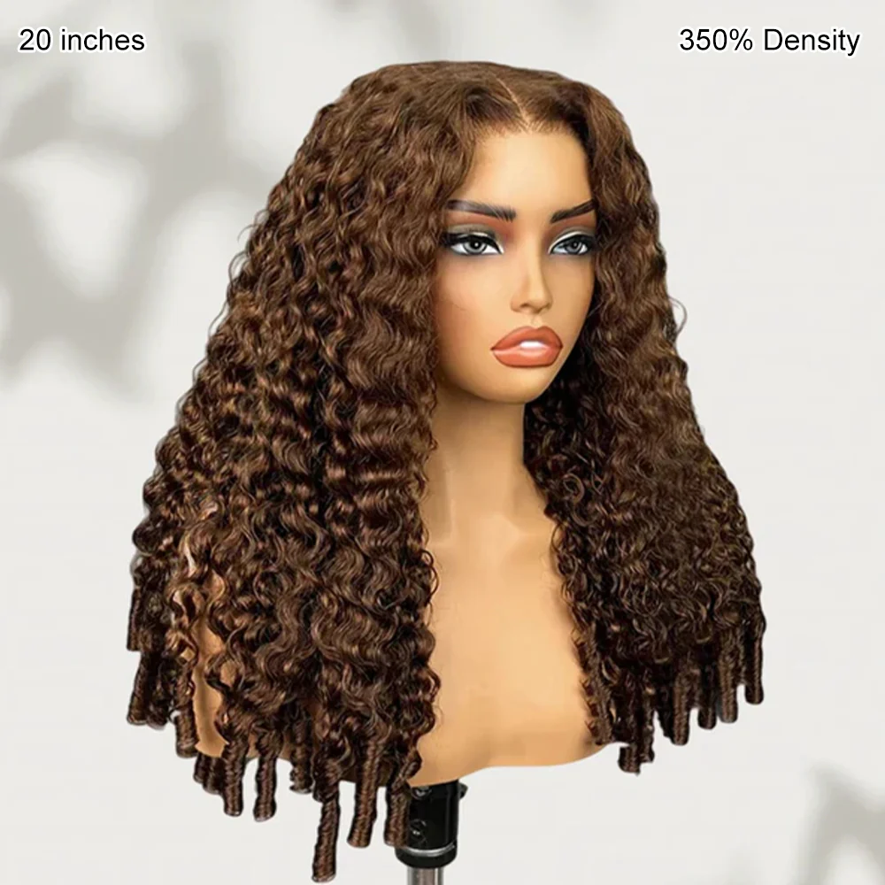 Pizazz Hair 13x6 Glueless Wig Dark Brown Burmese Curly With Drawstring Human Hair Wigs - Image 4