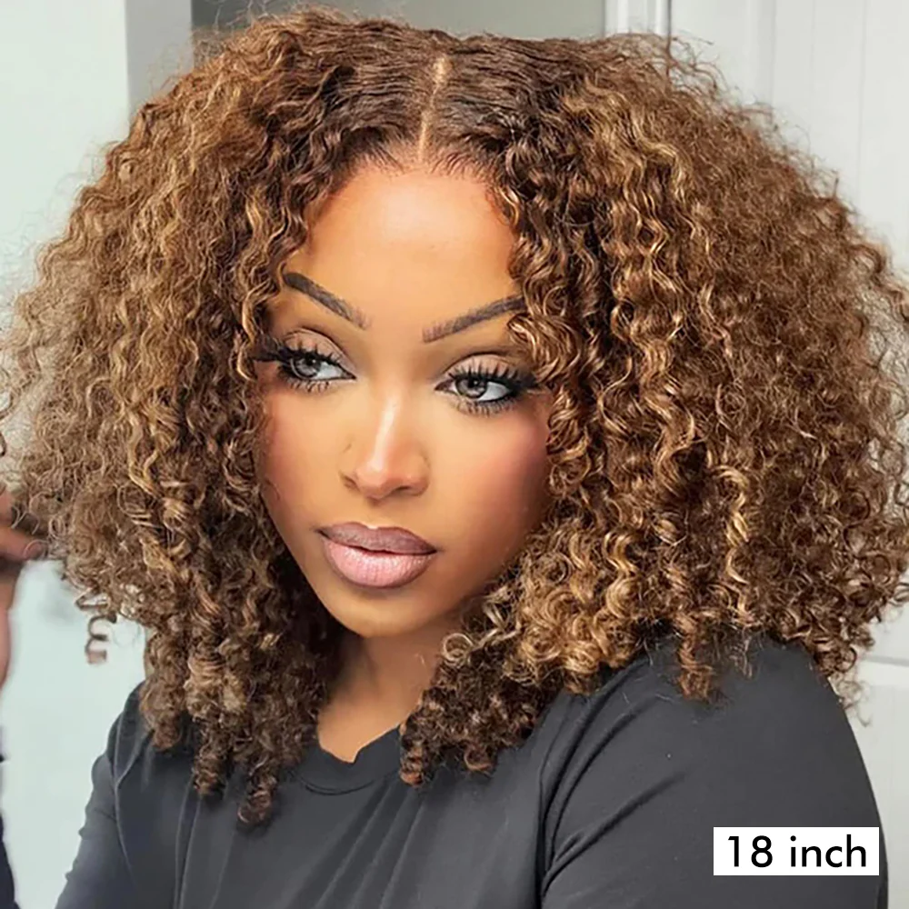 Glueless Blonde HighlightJerry Curl 13×6 Pre-everything Human Hair With Drawstring Wigs 250% Density - Image 5