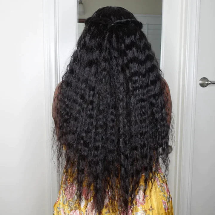 Flowy Bohemian Curls 13x6 HD Lace Glueless Wig Pre Plucked Human Hair - Image 3