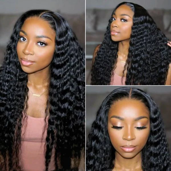 Flowy Bohemian Curls 13x6 HD Lace Glueless Wig Pre Plucked Human Hair - Image 4