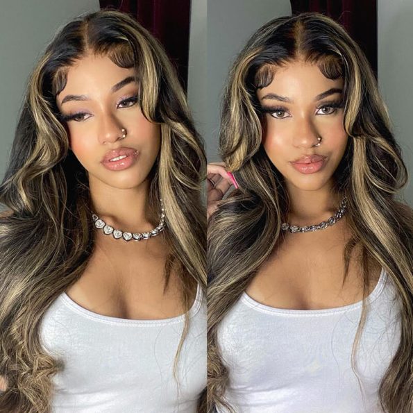 1B/27 Honey Blonde Balayage 13x4 Pre Everything Glueless HD Lace Front Wig Human Hair - Image 3
