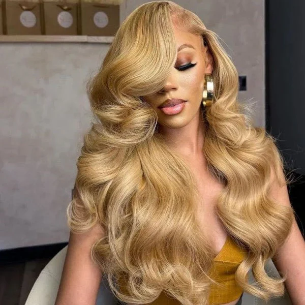 Pure Color #27 Loose Deep Wave Honey Blonde Lace Front Wig 8x5/13×6 Pre-everything Human Hair Wigs - Image 8