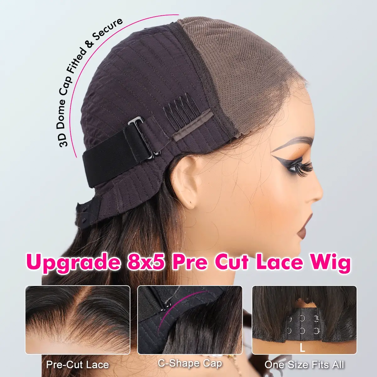 Layered Cut Glueless Loose Body Wave Curtain Bangs Reddish Brown  HD Lace Frontal Wig - Image 10