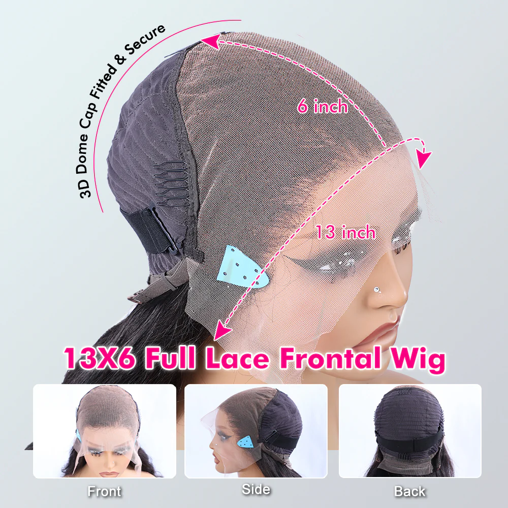 Reddish Brown Glueless Wig 13×6 Body Wave Full Frontal HD Lace Wig 180% Density - Image 10