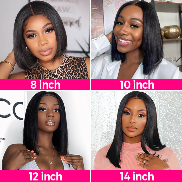 Short Bob Wigs Human Hair 5*5 Straight Lace Closure Bob Wigs For Women - Image 5