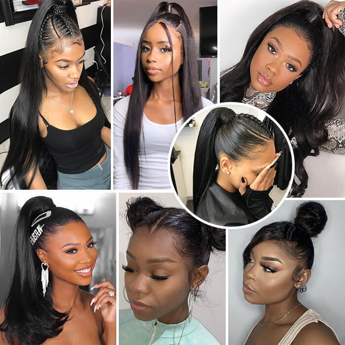 360 HD Lace Frontal Straight Human Hair Wig with Bleached Knots & Invisi Strap Snug Fit - Image 12