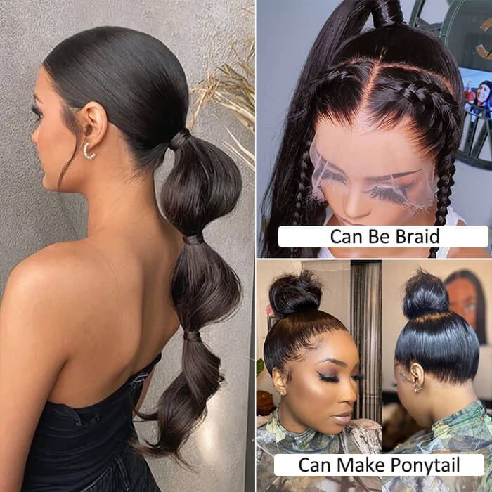 360 HD Lace Frontal Straight Human Hair Wig with Bleached Knots & Invisi Strap Snug Fit - Image 7